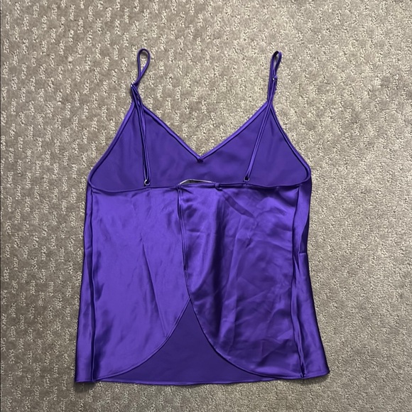 Dark Purple Silk Spaghetti Strap Blouse - Victoria Secret - Picture 3 of 8
